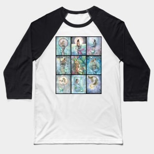 Nine Mermaids in One Fantasy Art by Molly Harrison Baseball T-Shirt